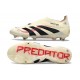 adidas Predator 25 Elite Senza Lacci FG Bianco Off Nero Core Rubino Puro