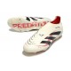 adidas Predator 25 Elite Senza Lacci FG Bianco Off Nero Core Rubino Puro
