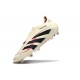 adidas Predator 25 Elite Senza Lacci FG Bianco Off Nero Core Rubino Puro