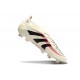 adidas Predator 25 Elite Senza Lacci FG Bianco Off Nero Core Rubino Puro