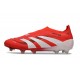 adidas Predator 25 Elite Senza Lacci FG Rosso Lucido Bianco Nero