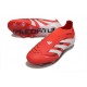 adidas Predator 25 Elite Senza Lacci FG Rosso Lucido Bianco Nero
