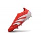 adidas Predator 25 Elite Senza Lacci FG Rosso Lucido Bianco Nero
