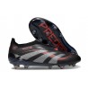 adidas Predator 25 Elite Senza Lacci FG Nero Grigio 4 Rosso Lucido