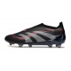 adidas Predator 25 Elite Senza Lacci FG Nero Grigio 4 Rosso Lucido