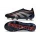 adidas Predator 25 Elite Senza Lacci FG Nero Grigio 4 Rosso Lucido