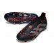 adidas Predator 25 Elite Senza Lacci FG Nero Grigio 4 Rosso Lucido