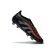 adidas Predator 25 Elite Senza Lacci FG Nero Grigio 4 Rosso Lucido
