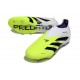 adidas Predator 25 Elite Senza Lacci FG Bianco Nero Limone Lucido
