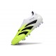 adidas Predator 25 Elite Senza Lacci FG Bianco Nero Limone Lucido