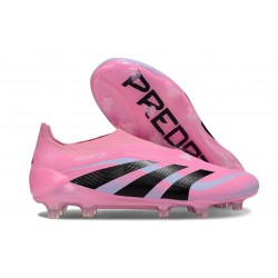 adidas Predator 25 Elite Senza Lacci FG Rosa Nero