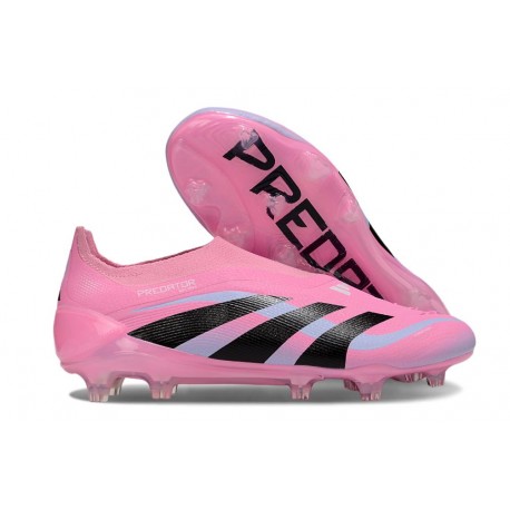 adidas Predator 25 Elite Senza Lacci FG Rosa Nero