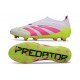 adidas Predator 25 Elite Senza Lacci FG Bianco Rosa Lucido Limone Lucido