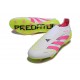 adidas Predator 25 Elite Senza Lacci FG Bianco Rosa Lucido Limone Lucido