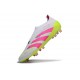 adidas Predator 25 Elite Senza Lacci FG Bianco Rosa Lucido Limone Lucido