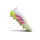 adidas Predator 25 Elite Senza Lacci FG Bianco Rosa Lucido Limone Lucido