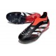 adidas Predator 25 Elite Senza Lacci FG X MOMENTS Nero Bianco Rosso Vivido