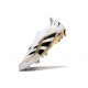 adidas Predator 25 Elite Senza Lacci FG Ftwr Bianco Nero Oro Met