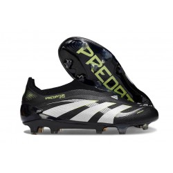 adidas Predator 25 Elite Senza Lacci FG Nero Bianco