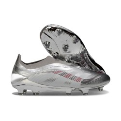 adidas Predator 25 Elite Senza Lacci FG Argento Grigio