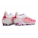 adidas Predator 25 Elite Senza Lacci FG Rosa Bianco