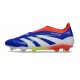 adidas Predator 25 Elite Senza Lacci FG Blu Lucido Ftwr Bianco Rosso Solare