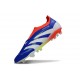 adidas Predator 25 Elite Senza Lacci FG Blu Lucido Ftwr Bianco Rosso Solare