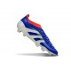 adidas Predator 25 Elite Senza Lacci FG Blu Lucido Ftwr Bianco Rosso Solare