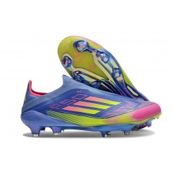 Scarpa da Calcio Uomo adidas F50+ Elite LL FG Blu Fusion Limone Lucido Rosa Lucido