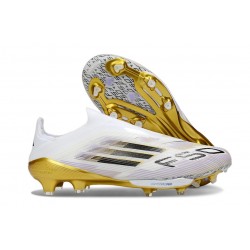 Scarpa da Calcio Uomo adidas F50+ Elite LL FG Bianco Nero Core Oro Met