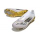 Scarpa da Calcio Uomo adidas F50+ Elite LL FG Bianco Nero Core Oro Met