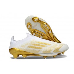 Scarpa da Calcio Uomo adidas F50+ Elite LL FG Bianco Oro Met