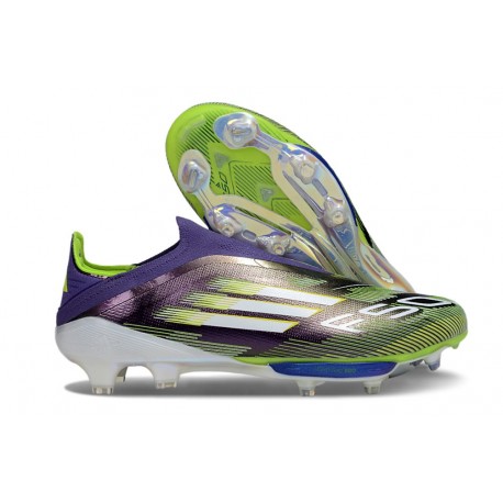 adidas F50+ Elite LL FG Viola Rush Ftwr Bianco Limone Lucido