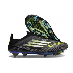 Scarpa da Calcio Uomo adidas F50+ Elite LL FG Nero Core Ferro Metallizzato Limone Lucido