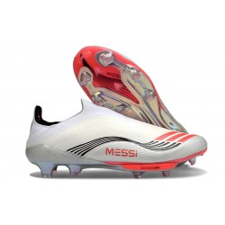 adidas F50+ Elite LL FG MESSI Ftwr Bianco Rosso Lucido Argento Metallico