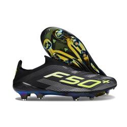 adidas F50+ Elite LL FG Nero Core Ferro Metallizzato Limone Lucido