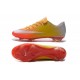Scarpa da Calcio Nuovo Nike Mercurial Vapor X FG ACC Giallo Arancio Bianco
