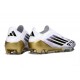 adidas F50 Elite Laceless FG Scarpe Bianco Nero Core Oro Met