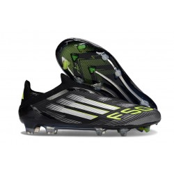 adidas F50 Elite Laceless FG Nero Core Ferro Metallizzato Limone Lucido