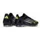 adidas F50 Elite Laceless FG Nero Core Ferro Metallizzato Limone Lucido