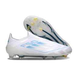 adidas F50 Elite Laceless FG Scarpe Bianco Perla Metallico