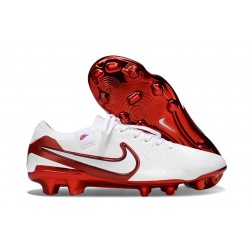 Nike Tiempo Legend X Elite FG Bianco Cremisi Vivace
