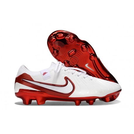 Nike Tiempo Legend X Elite FG Bianco Cremisi Vivace