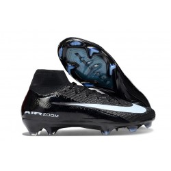 Nike Air Zoom Mercurial Superfly 10 Elite FG Nero Blu Ghiaccio