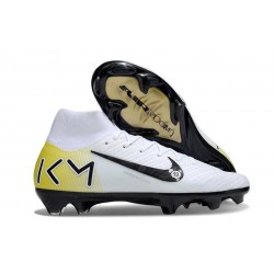 Nike Air Zoom Mercurial Superfly 10 Elite FG Bianco Nero Giallo