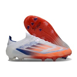 Scarpa Calcio Adidas F50 Elite Fg Ftwr Bianco Rosso Solare Blu Lucido