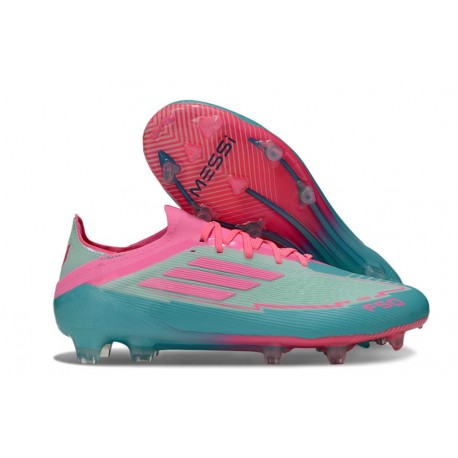 Adidas F50 Elite Fg X Messi Flash Acqua Rosa Lucido Ciano Lucido