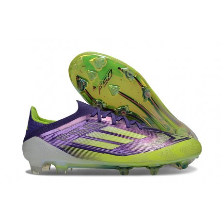 Scarpa Calcio Adidas F50 Elite Fg Uomo Viola Rush Limone Lucido