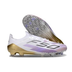 Scarpa Calcio Adidas F50 Elite Fg Uomo Bianco Violeta Nero