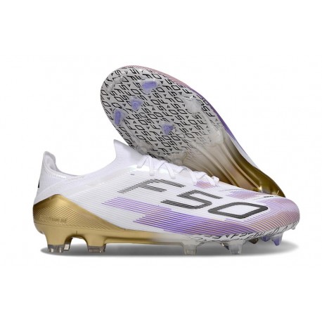Scarpa Calcio Adidas F50 Elite Fg Uomo Bianco Violeta Nero